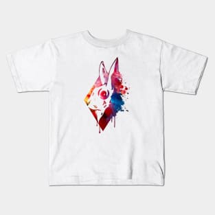 Colorful Rabbit Artwork Kids T-Shirt